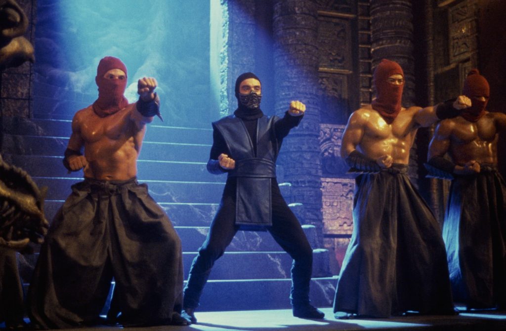 Sub-Zero practicing martial arts in Mortal Kombat.