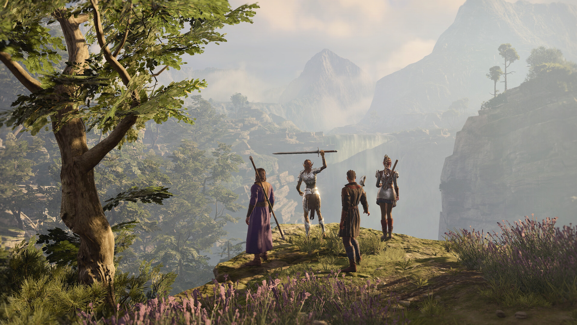 The party enjoys a view of Fearun in Baldur's Gate 3