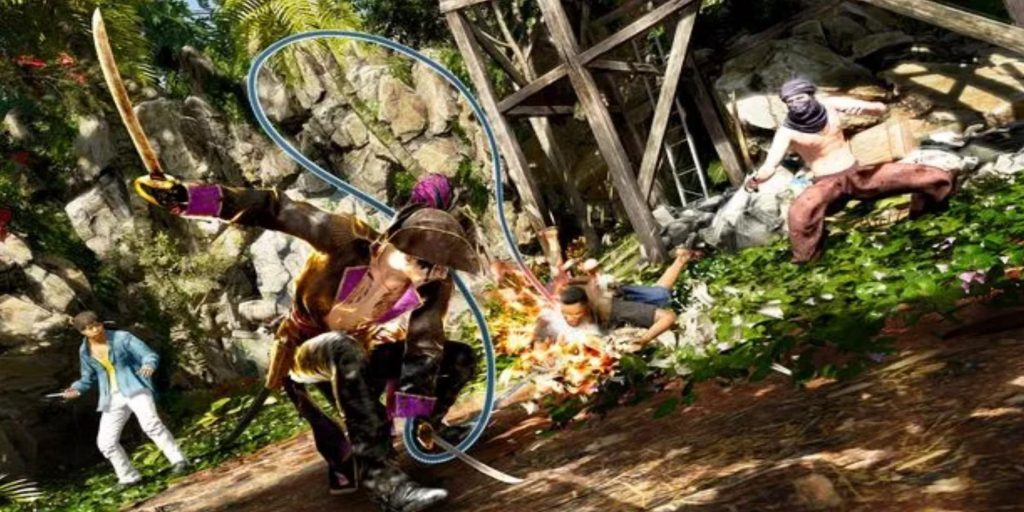 like a dragon: Pirate Yakuza in Hawaii goro majima chain hook