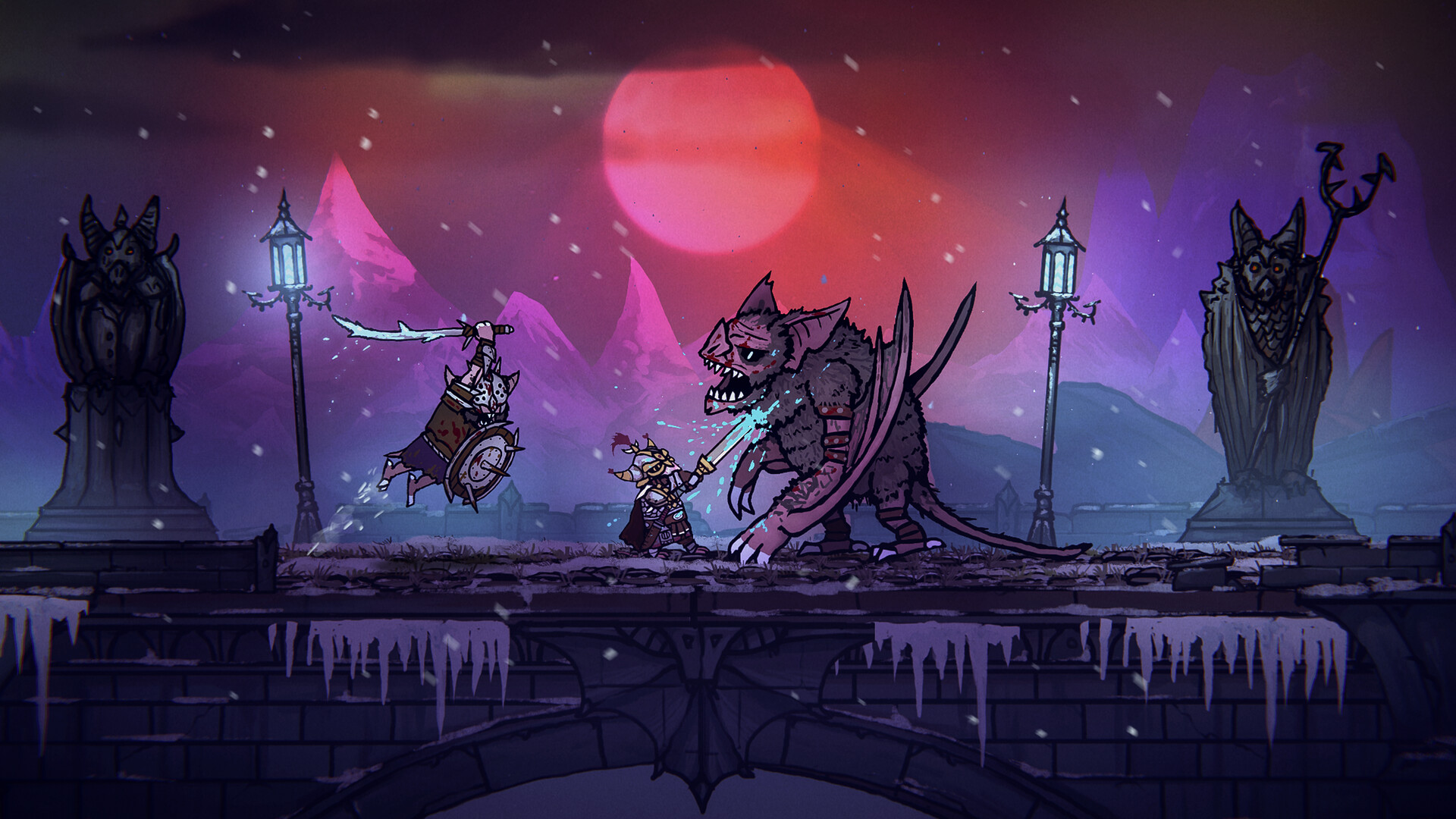 tails of iron 2 whiskers of winter combat scene