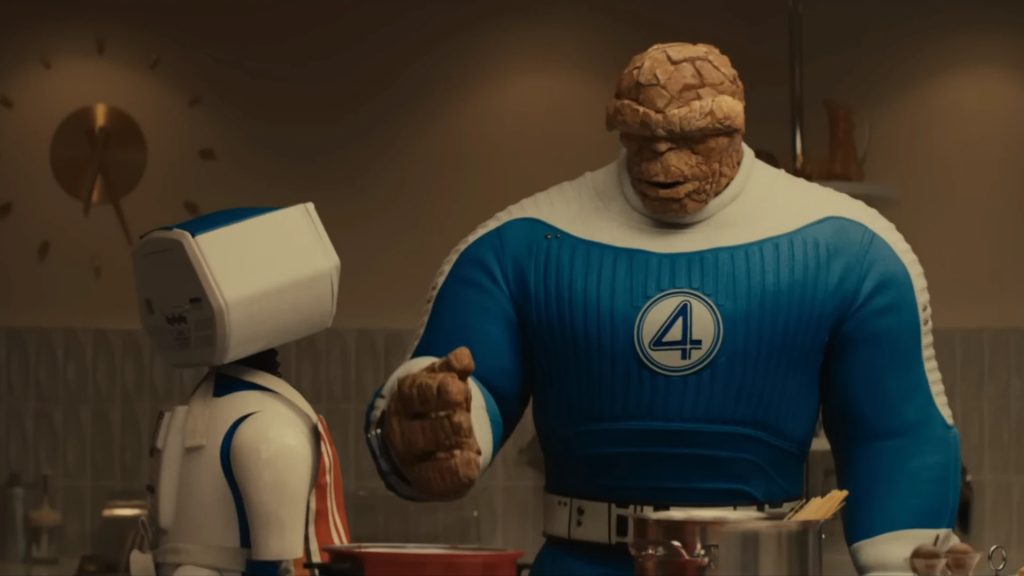 Ebon Moss-Bachrach as Ben Grimm in The Fantastic Four: First Steps.