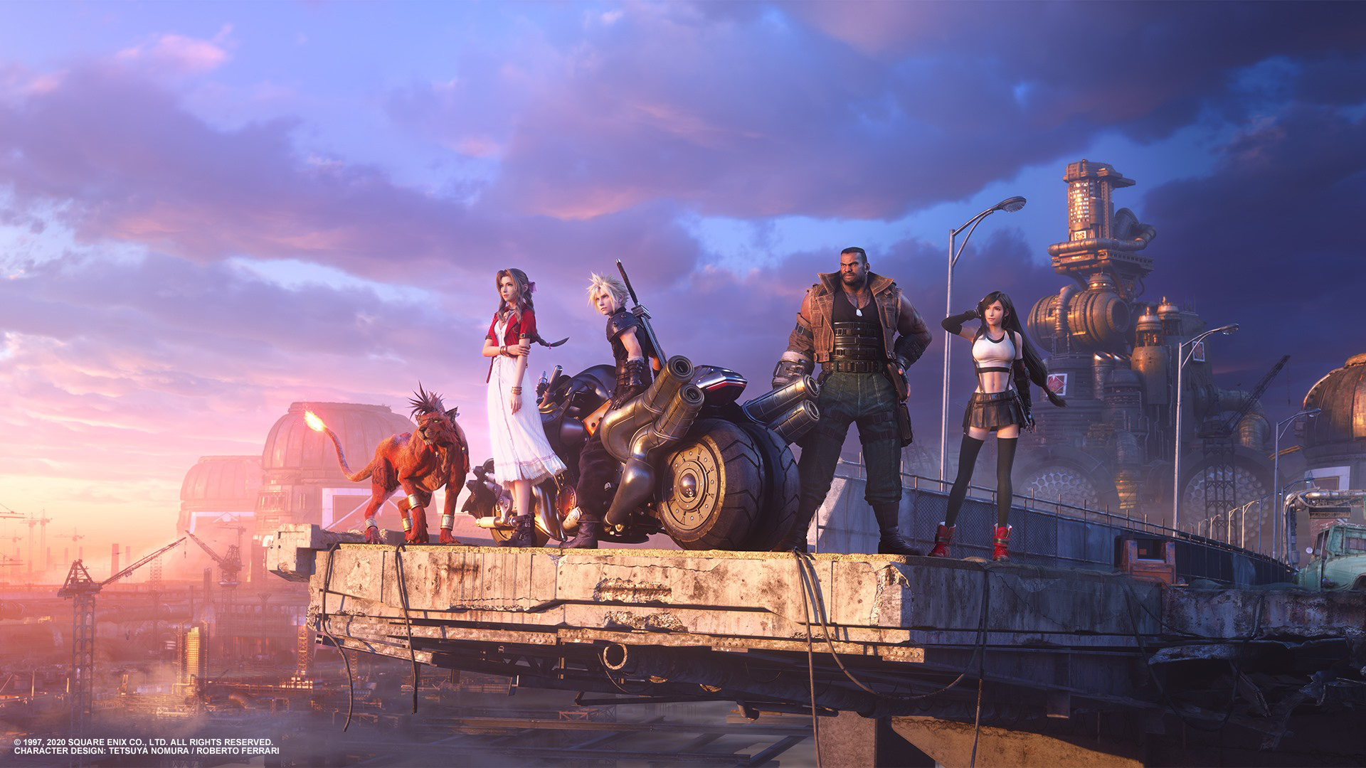 Cloud and the party in Final Fantasy 7 Remake.