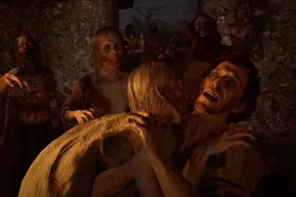 zombies biting the main character in God Saves Birmingham