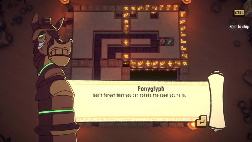 Hamstermind NPC Ponyglyph providing a "hint".