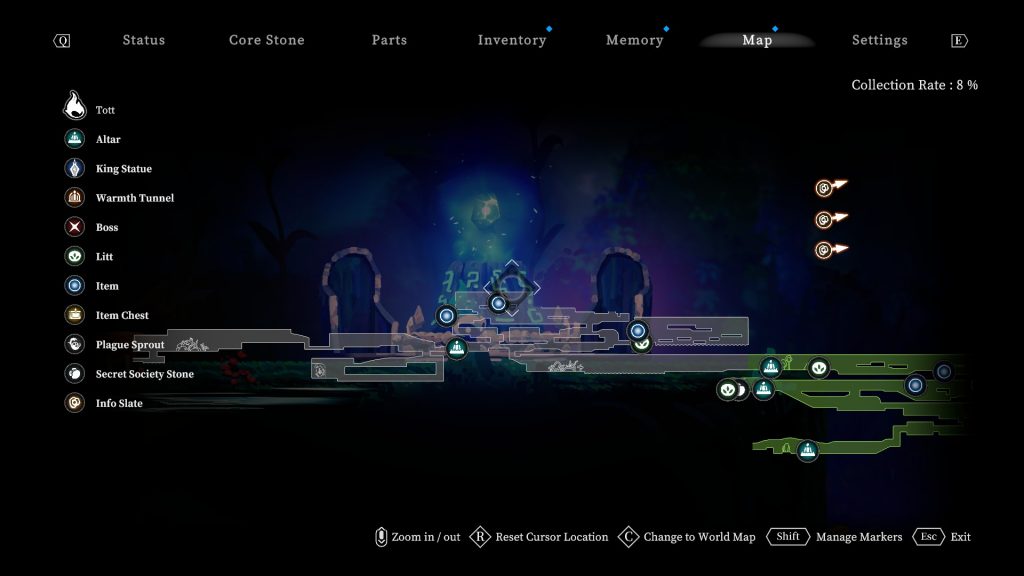 Solateria gameplay of the map.