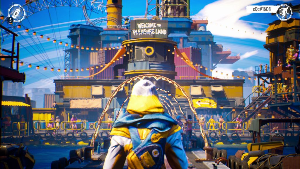 Tides of Tomorrow pleasureland entrance with tidewalker.