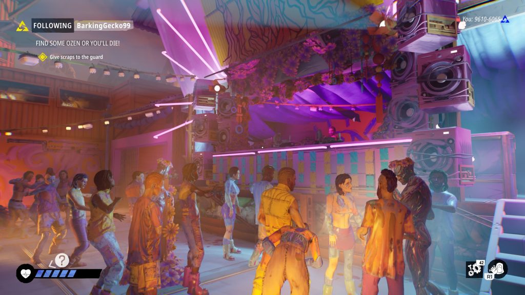 Lots of characters in Tides of Tomorrow partying.