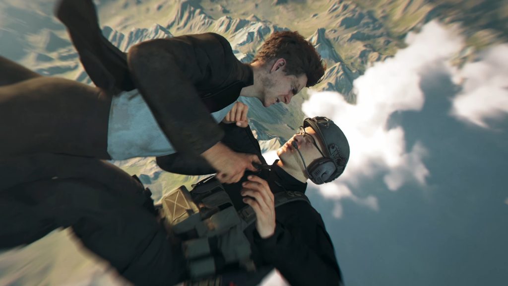 james bond falling in the sky in 007 first light
