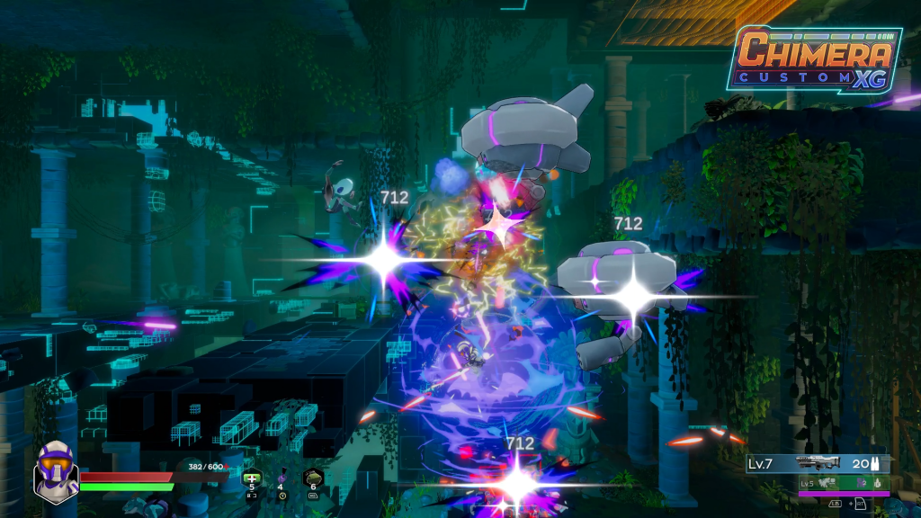 Numerous explosions in Chimera CUSTOM XG.