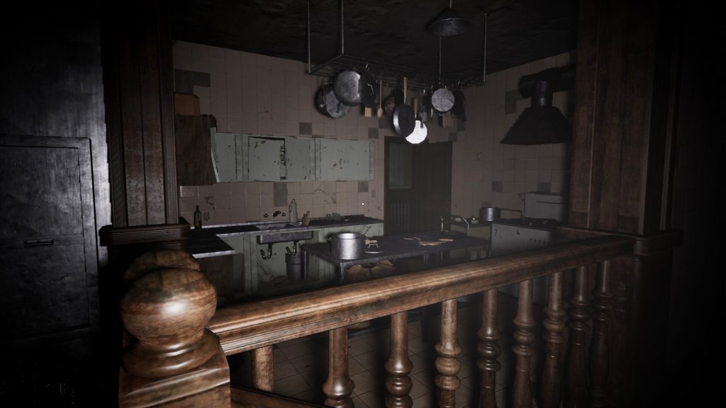 The last Portrait kitchen area full of mess and decay.