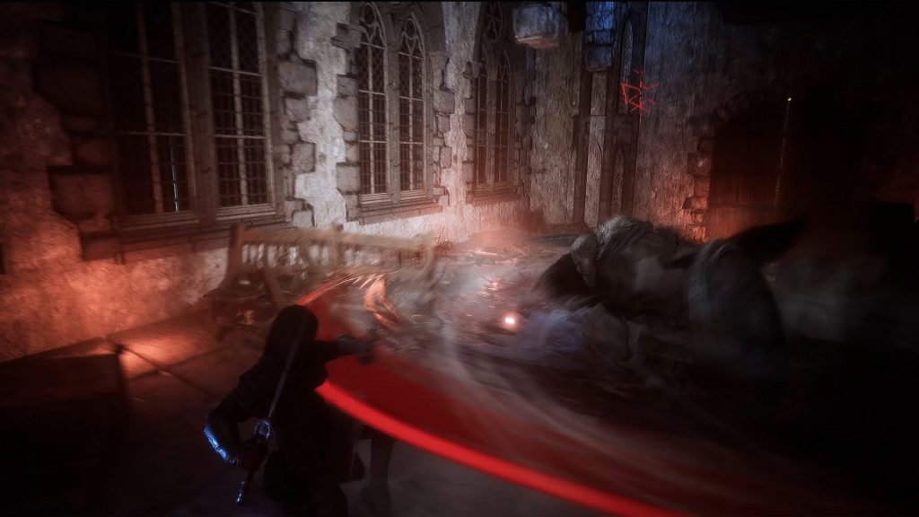 An enemy attacking the player within The Relic: First Guardian.
