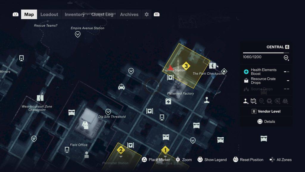 control resonant power lines quest factory station location