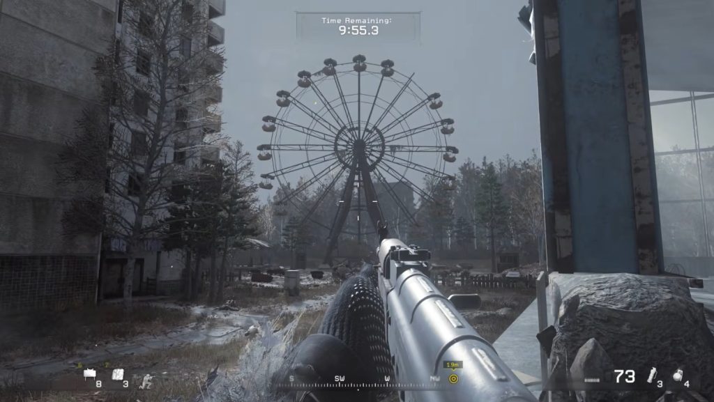 The player is looking at the Ferris Wheel