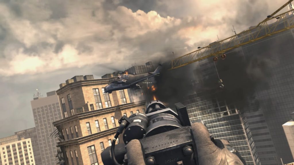 Frost fires at the enemy hind.