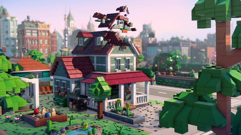 LEGO: Skylines house being built.