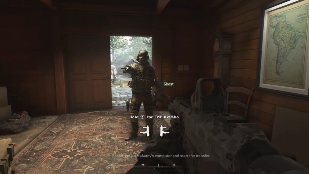 Ghost telling Roach to start the transfer