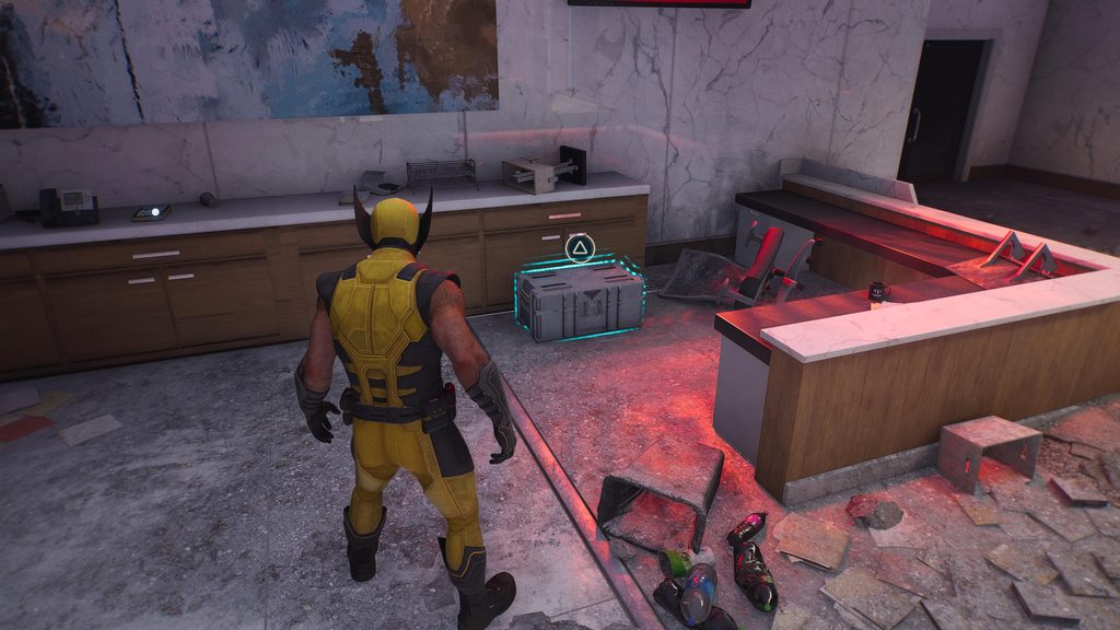 material crate in marvel's wolverine knock knock