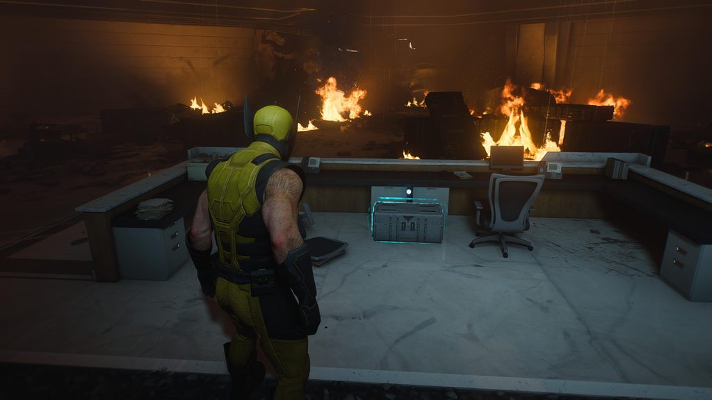 material crate in marvel's wolverine mutant detected