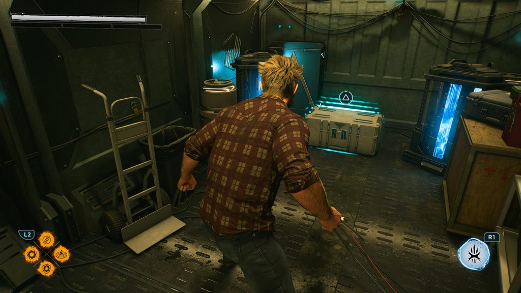 material crate in marvel's wolverine way down low