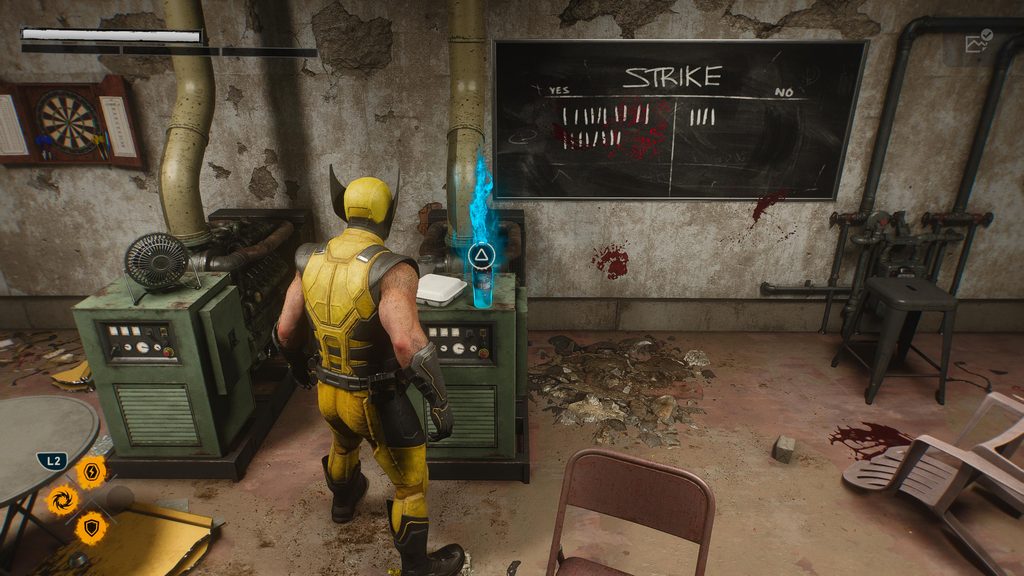 whiskey bottle in marvel's wolverine cold lake in raise some hell