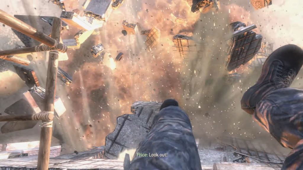 An explosion throws Yuri away