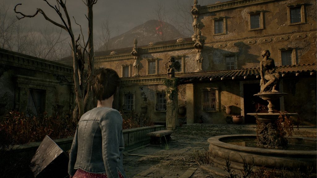 Remothered: Red Nun's Legacy outside the mansion.