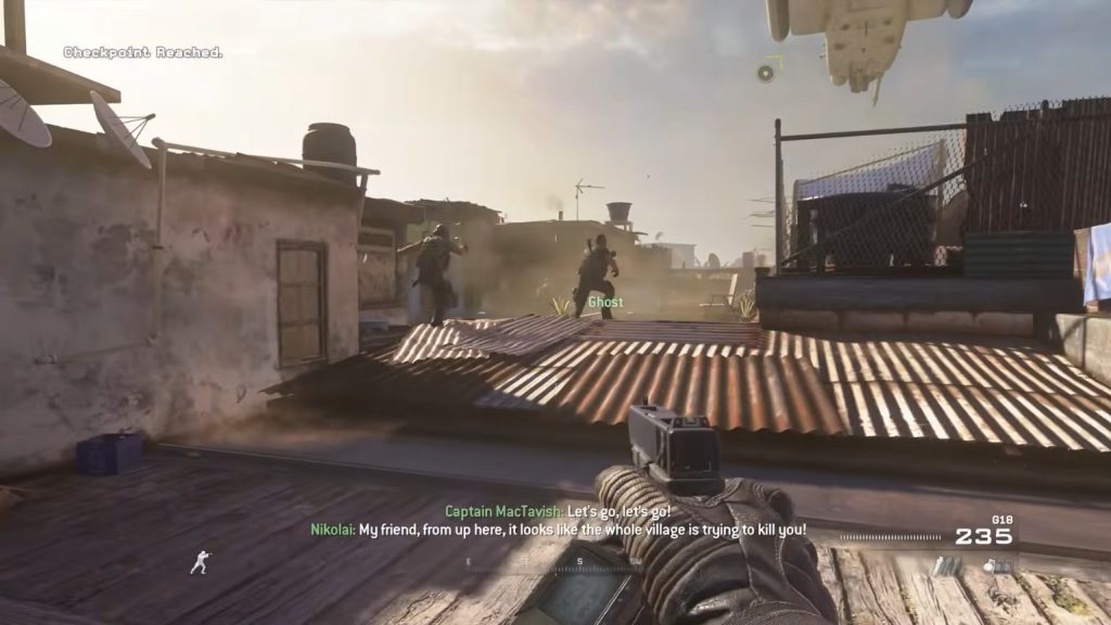 Members of Task Force 141 jumps off the rooftops