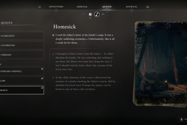 Valor Mortis Homesick Side Quest