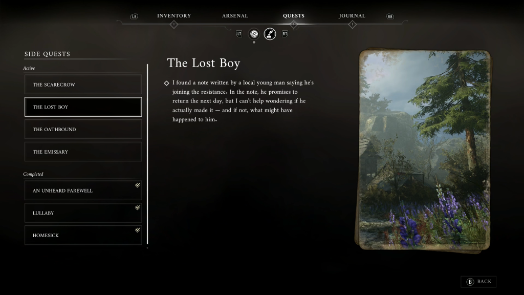 Valor Mortis - The Lost Boy side quest continue