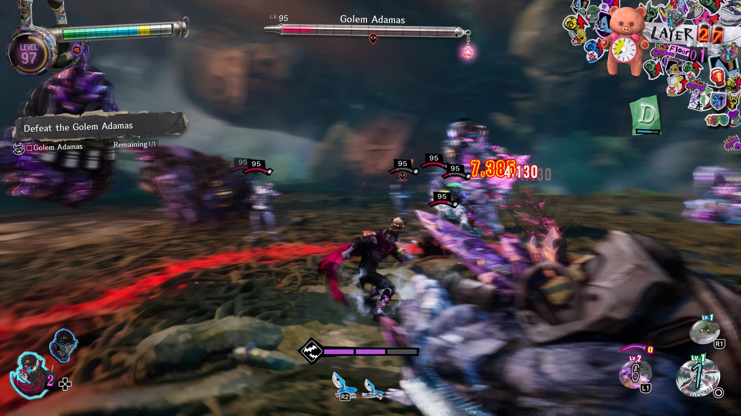 golem adamas in stupid never dies fight