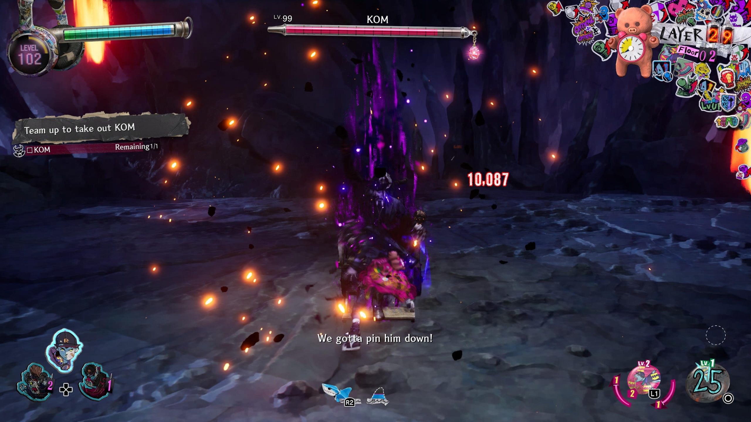kom fight in stupid never dies