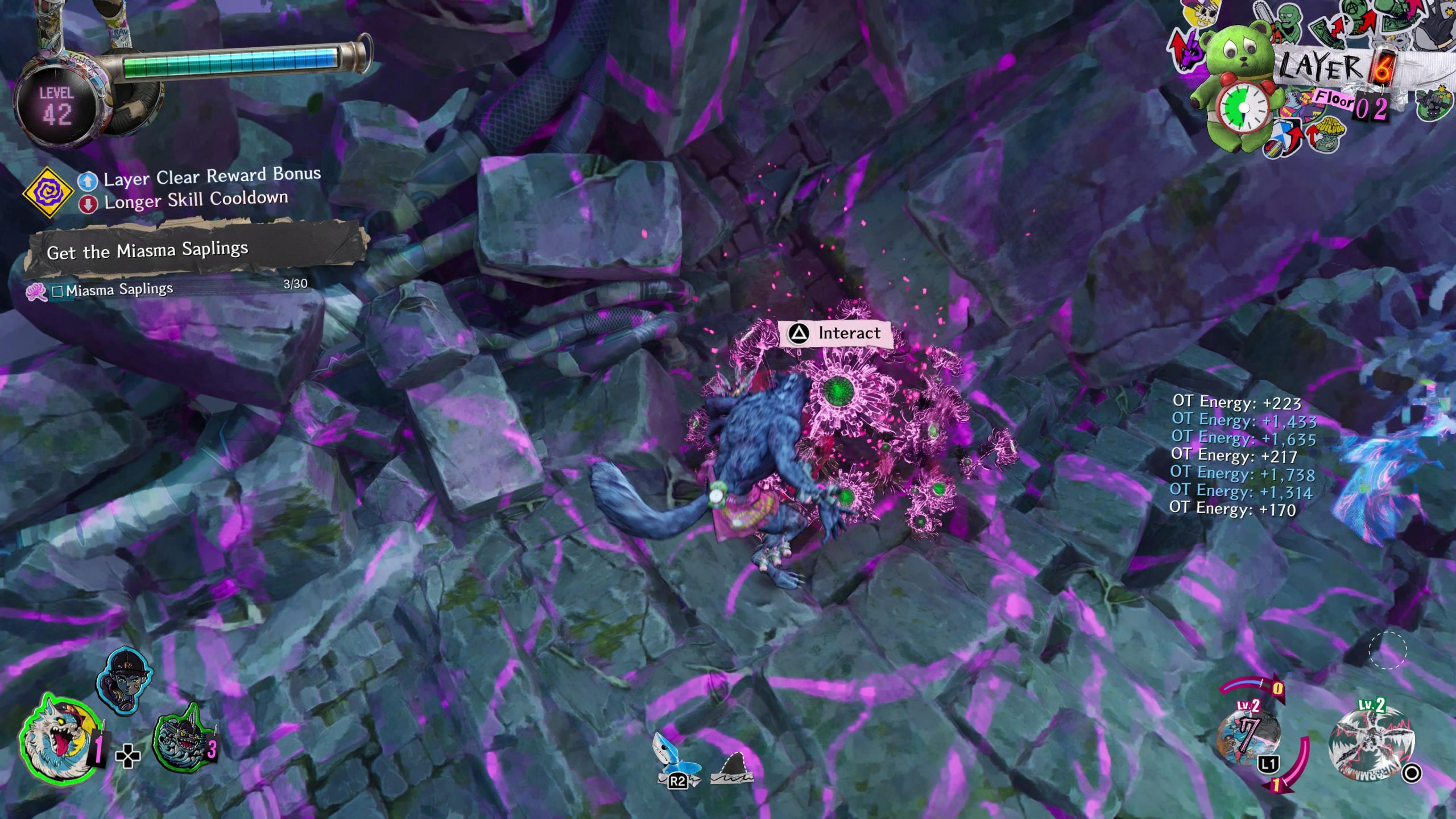 miasma saplings in stupid never dies
