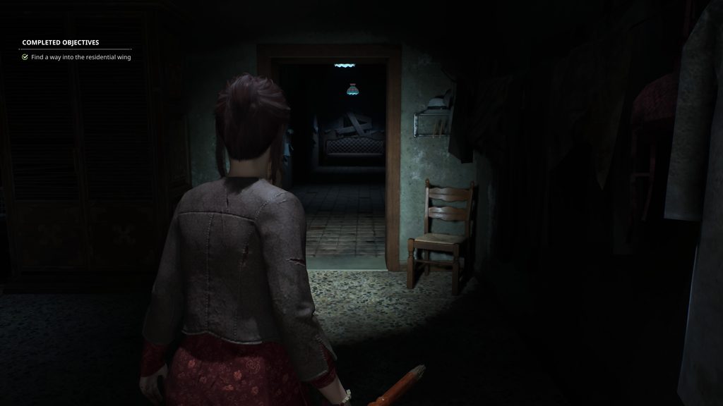 Remothered: Red Nun's Legacy hallway in the residential wing.