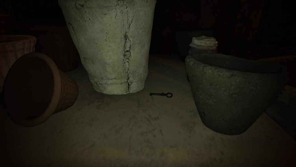 Remothered: Red Nun's Legacy key under a pot.