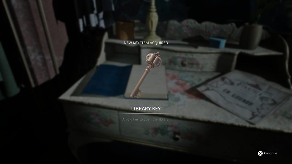 Remothered: Red Nun's Legacy library key.