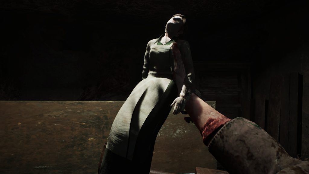 Remothered: Red Nun's Legacy the mother pupper being repaired.