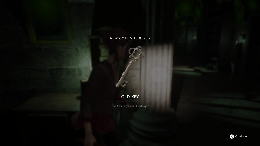 Remothered: Red Nun's Legacy old key obtained.