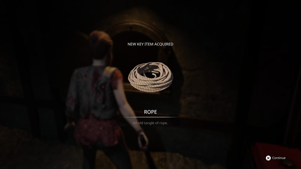 Remothered: Red Nun's Legacy rope being collected.