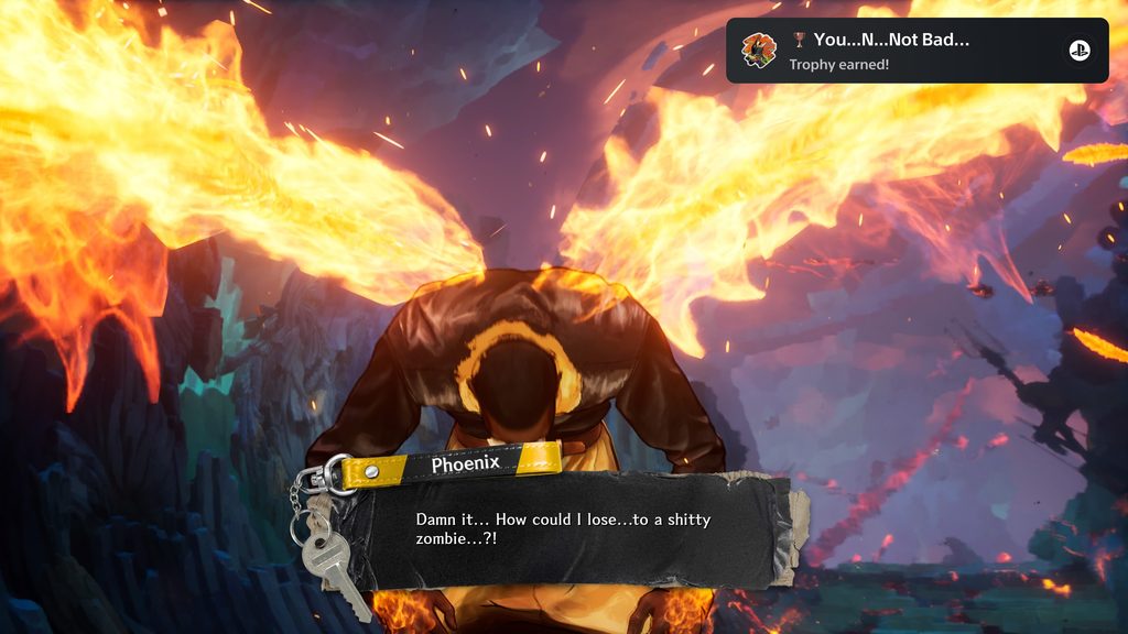 end of the phoenix boss fight in stupid never dies you not bad trophy