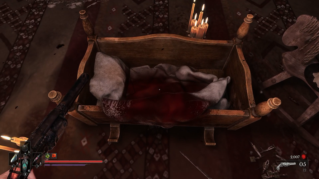 Valor Mortis bloody crib in the Lullaby quest.