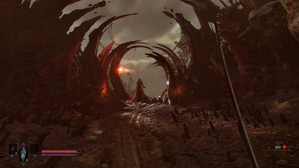 Valor Mortis game world filled with tendrils.