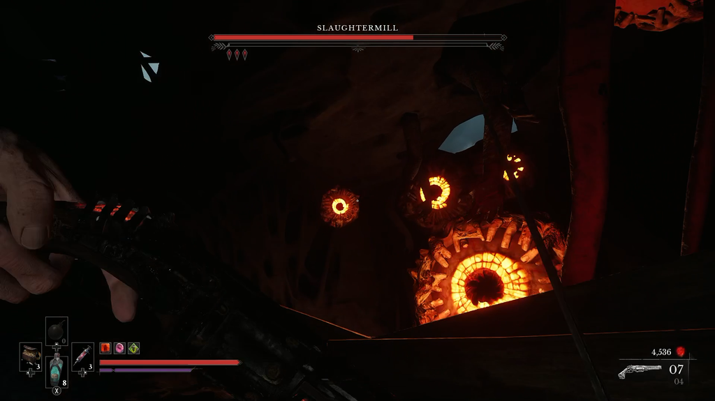 Valor Mortis Slaughtermill inside its body and its core.